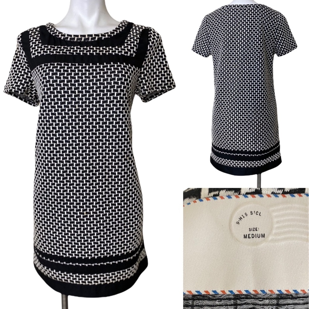 Anthropologie POSTMARK Mod 60's Knit Tweed Twiggy Tunic Mini Dress